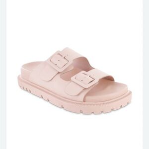 MIA blush  Slide Sandals with Buckle Straps